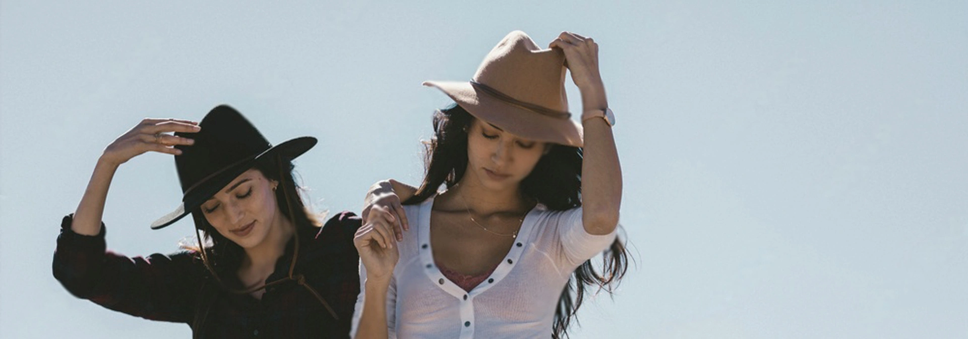 girls wearing hats